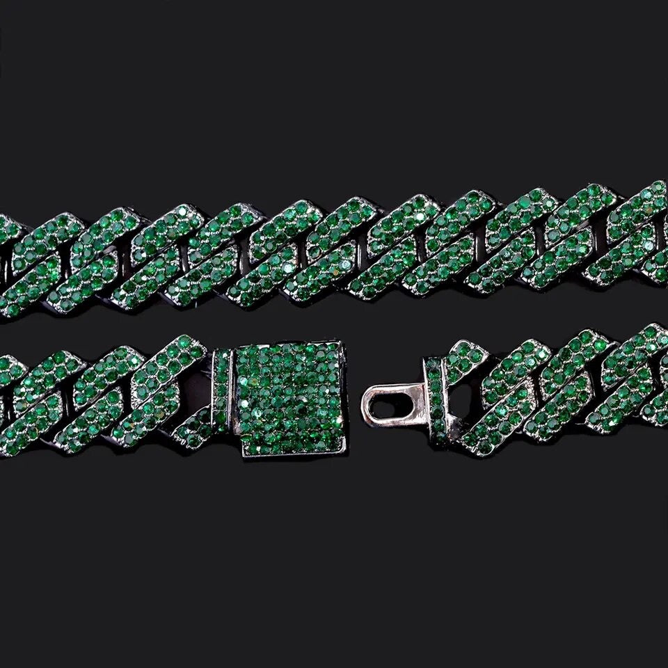 ICED OUT 14MM "GREEN PRONG CUBAN" ARMBAND - ICERAIN JEWELRY