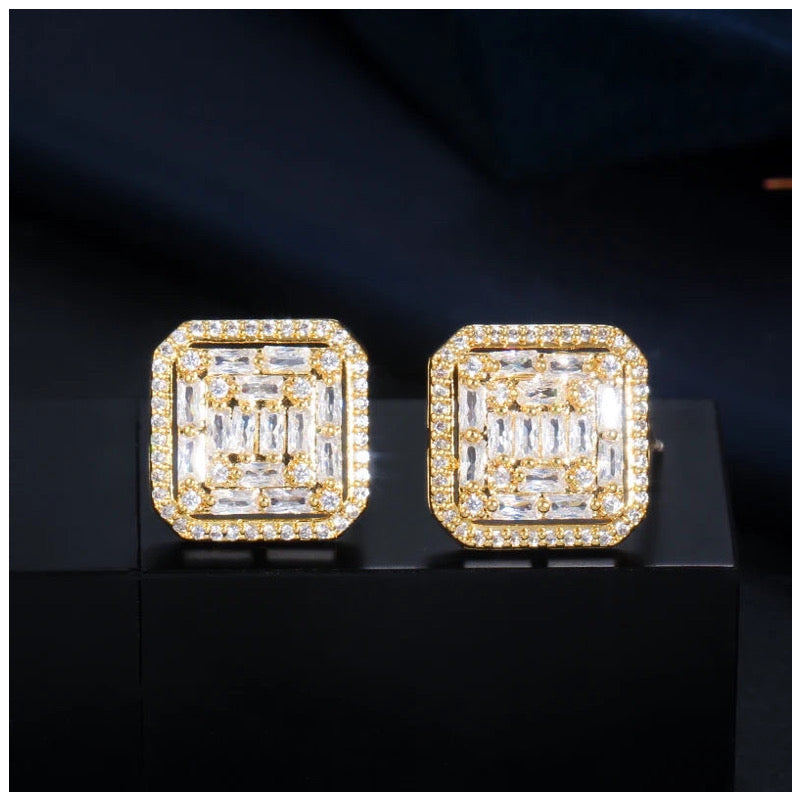 ICED OUT "GOLD PHANTASTICO" OHRRINGE - ICERAIN JEWELRY