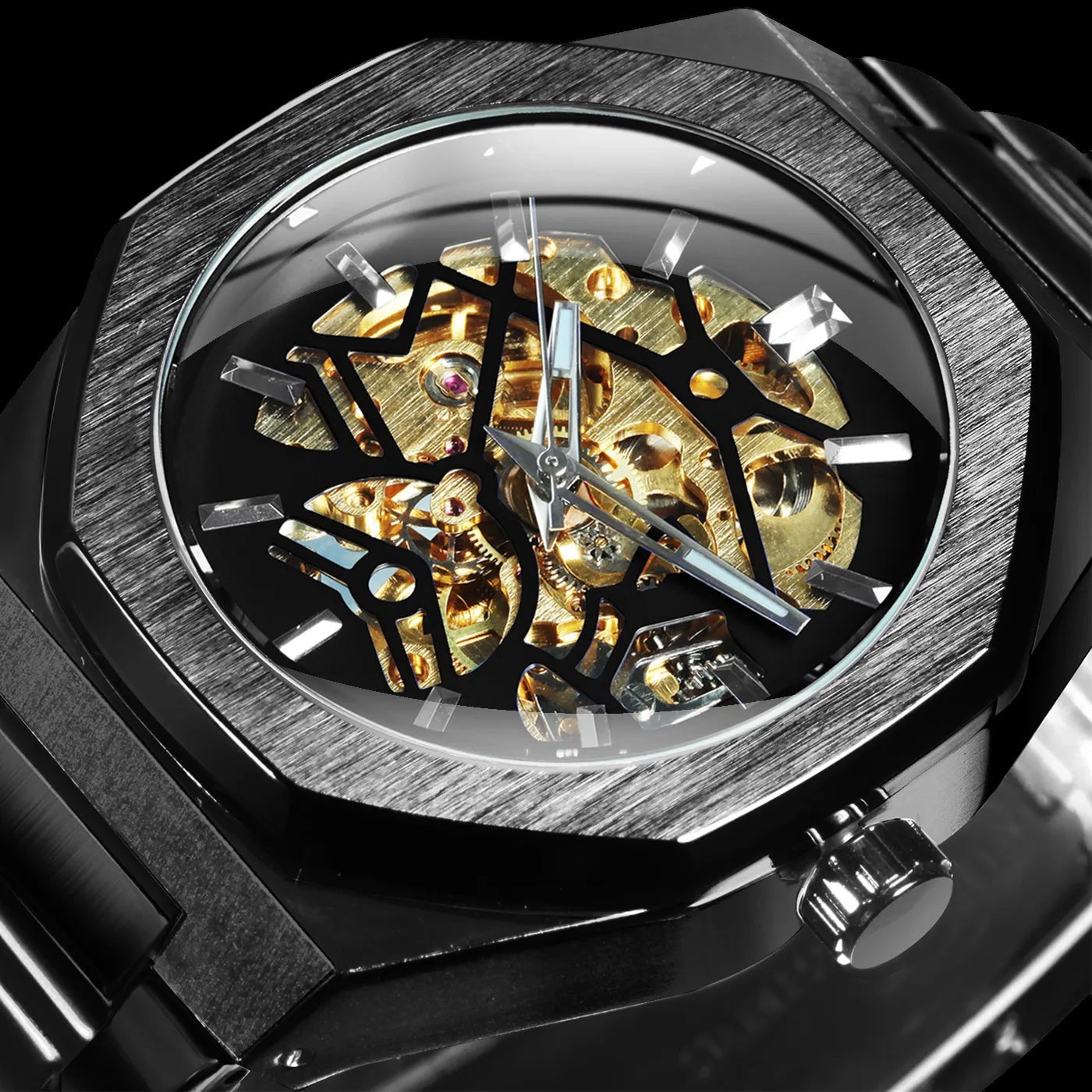 EDELSTAHL AUTOMATIK "SKALLETTER" UHR - ICERAIN JEWELRY