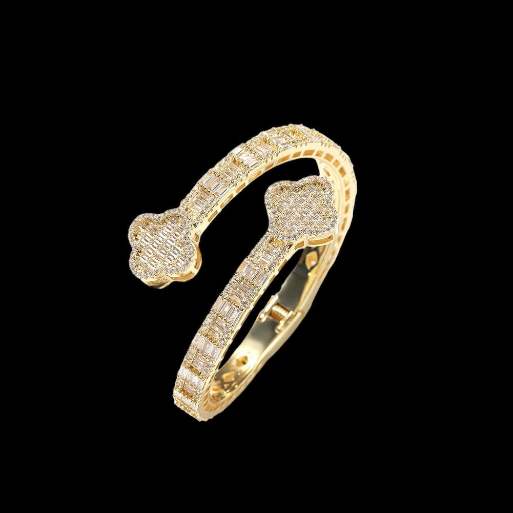 ICED OUT "CLOVER" ARMREIF - ICERAIN JEWELRY