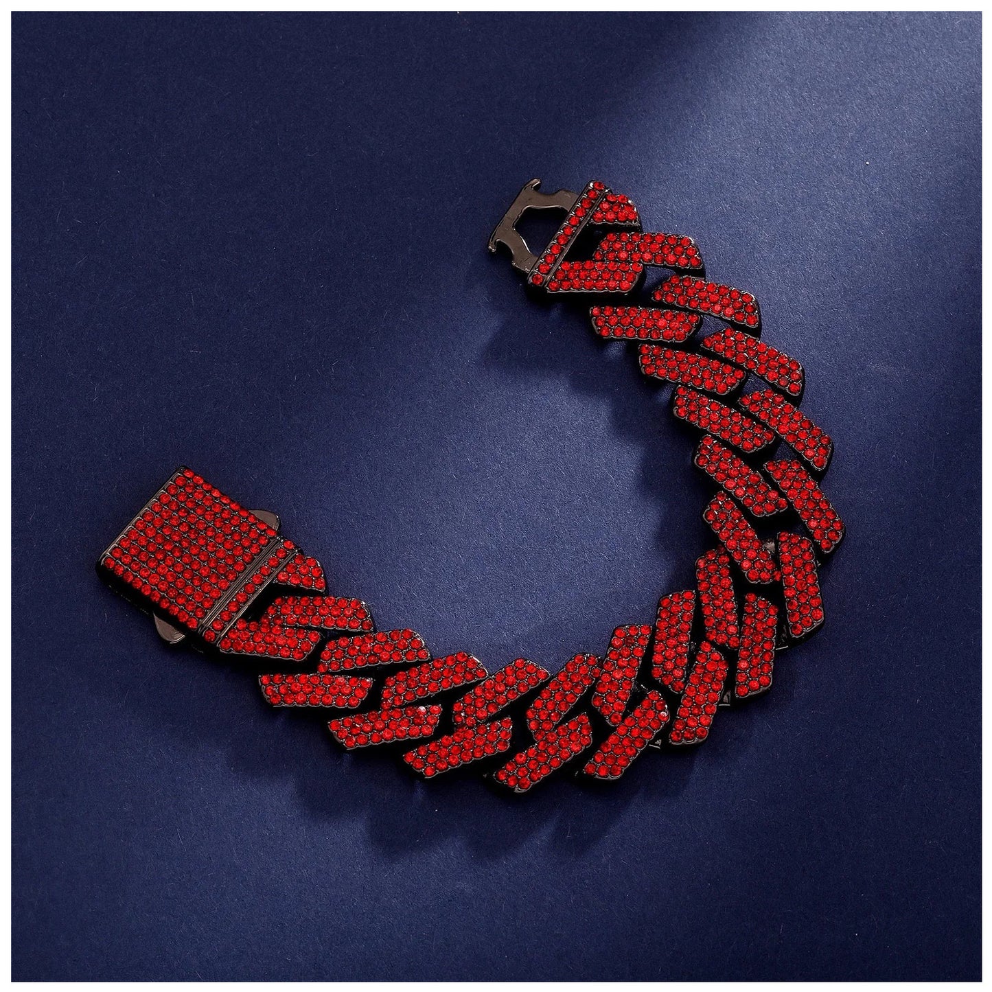 ICED OUT 20MM "RED PRONG CUBAN" ARMBAND - ICERAIN JEWELRY