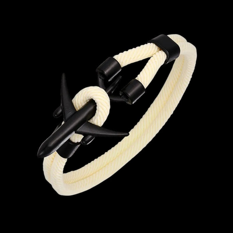 STOFF/EDELSTAHL "PLANE" ARMBAND