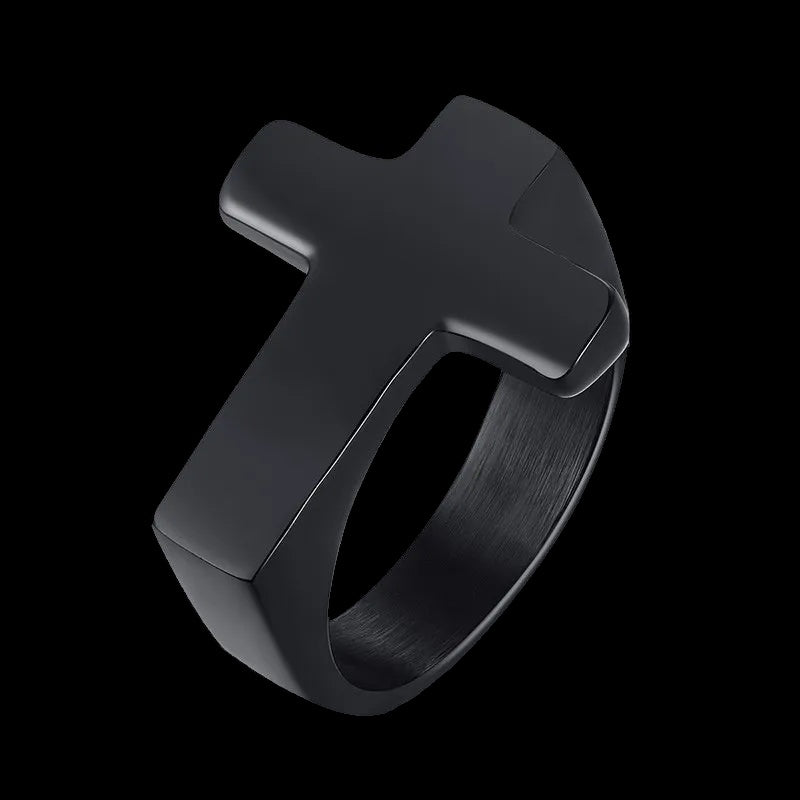 EDELSTAHL "CROSS V2" RING - ICERAIN JEWELRY