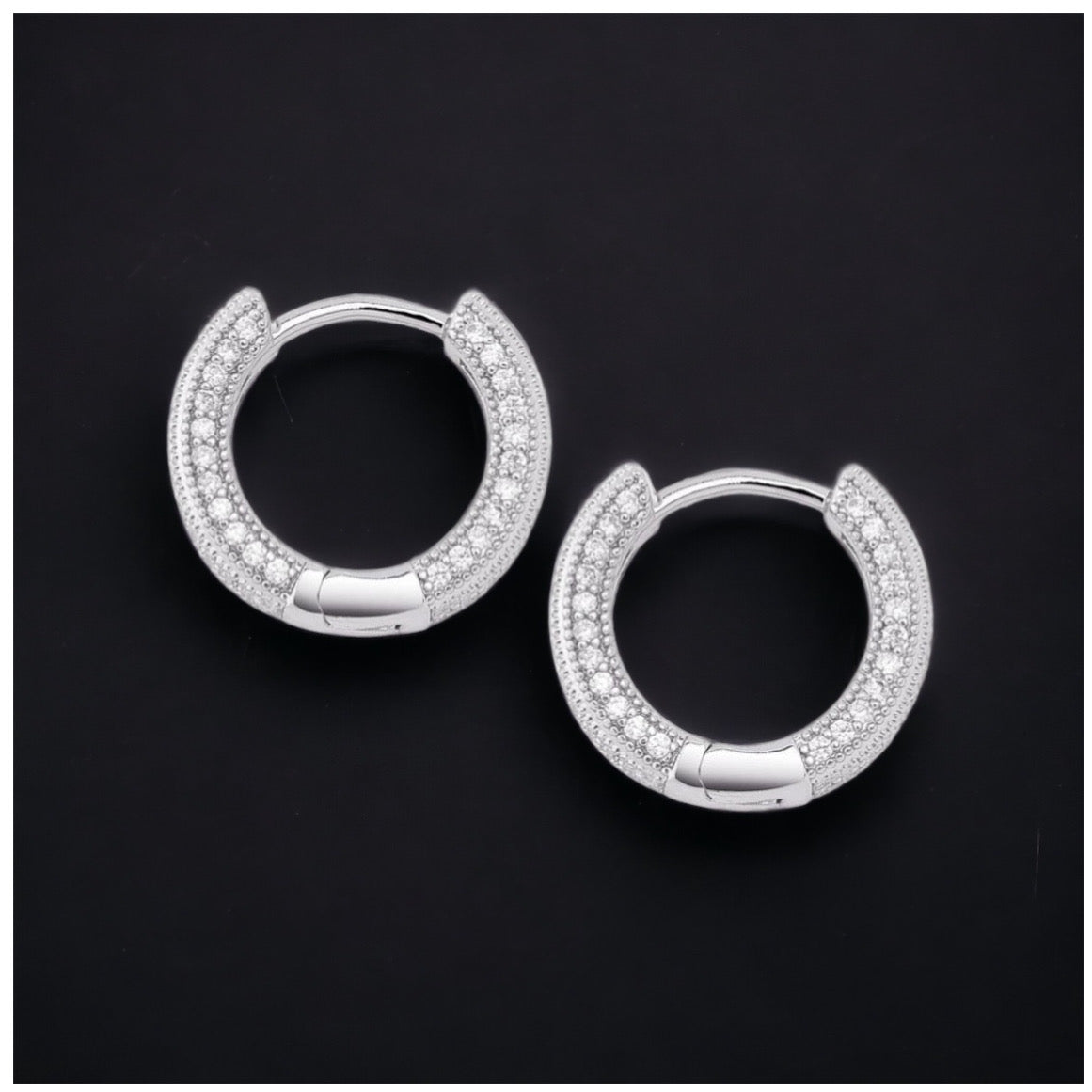 ICED OUT "SILVER ROCK" OHRRINGE - ICERAIN JEWELRY