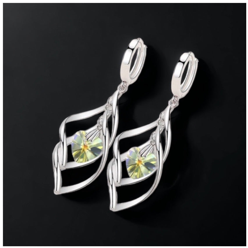 925S SILVER "YELLOW HOLLOW" OHRRINGE - ICERAIN JEWELRY