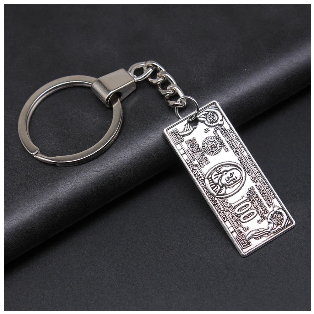 EDELSTAHL "100 DOLLAR" SCHLÜSSELANHÄNGER - ICERAIN JEWELRY