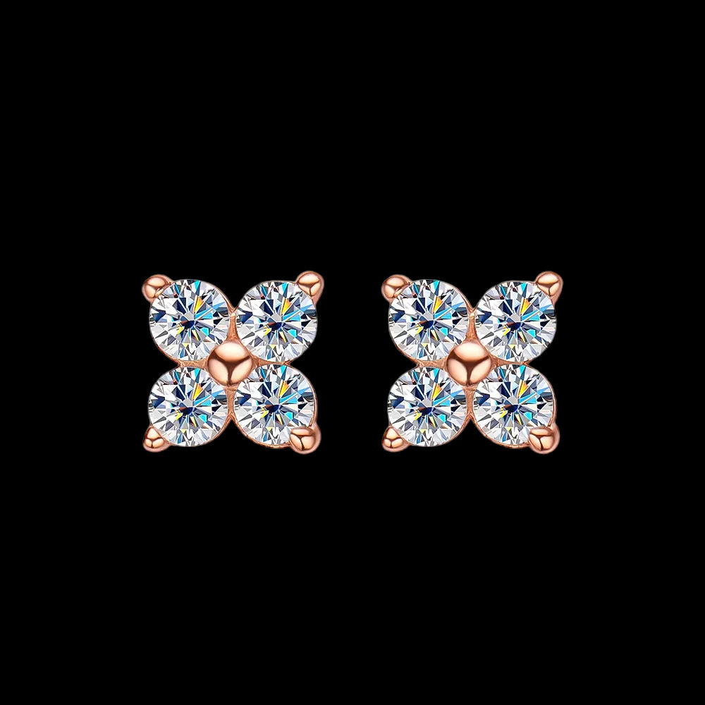 ICED OUT MOISSANITE "DOVETI" WEISSGOLD 925S SILVER OHRRINGE - ICERAIN JEWELRY