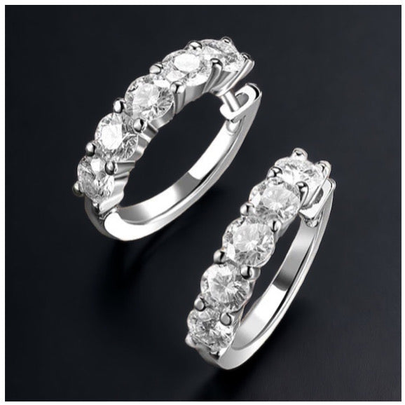 ICED OUT MOISSANITE "LOOPER" WEISSGOLD 925S SILVER OHRRINGE - ICERAIN JEWELRY