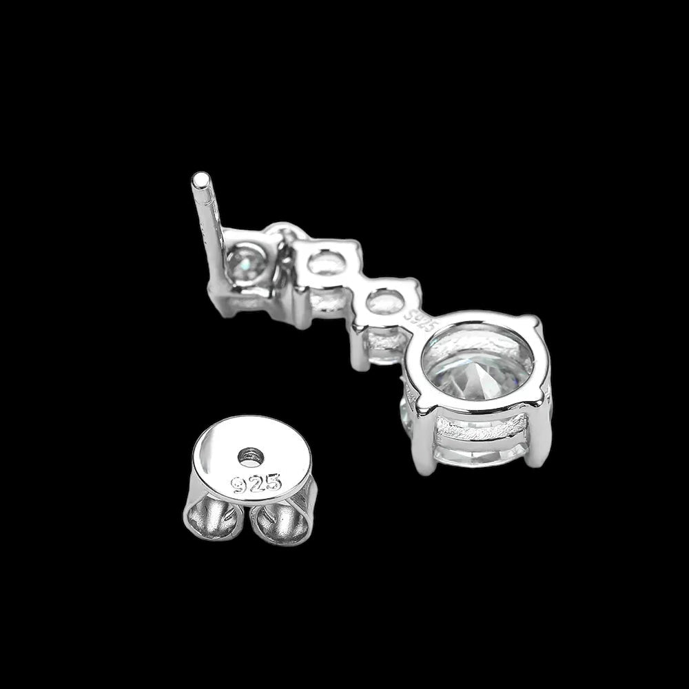 ICED OUT MOISSANITE "ZIRSALO" WEISSGOLD 925S SILVER OHRRINGE - ICERAIN JEWELRY