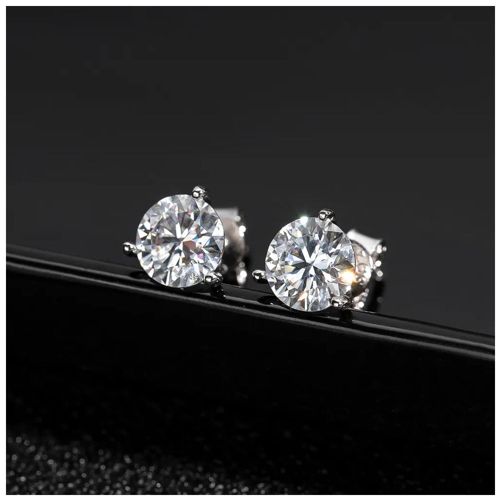 ICED OUT MOISSANITE "MANAMA" WEISSGOLD 925S SILVER OHRRINGE - ICERAIN JEWELRY