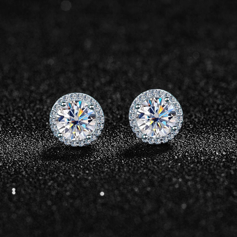 ICED OUT MOISSANITE "RASTROLI" WEISSGOLD 925S SILVER OHRRINGE - ICERAIN JEWELRY