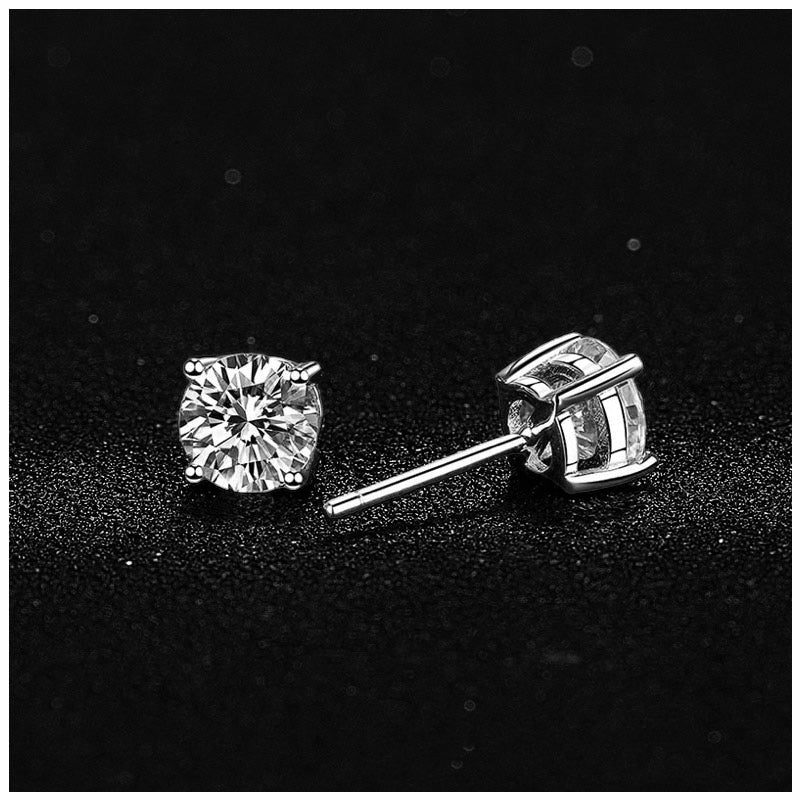 ICED OUT MOISSANITE "PAROLO" WEISSGOLD 925S SILVER OHRRINGE - ICERAIN JEWELRY