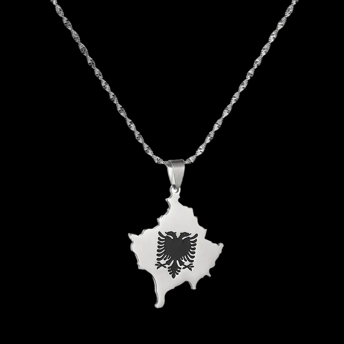 EDELSTAHL "ALBANIA V3" LÄNDERKETTE - ICERAIN JEWELRY