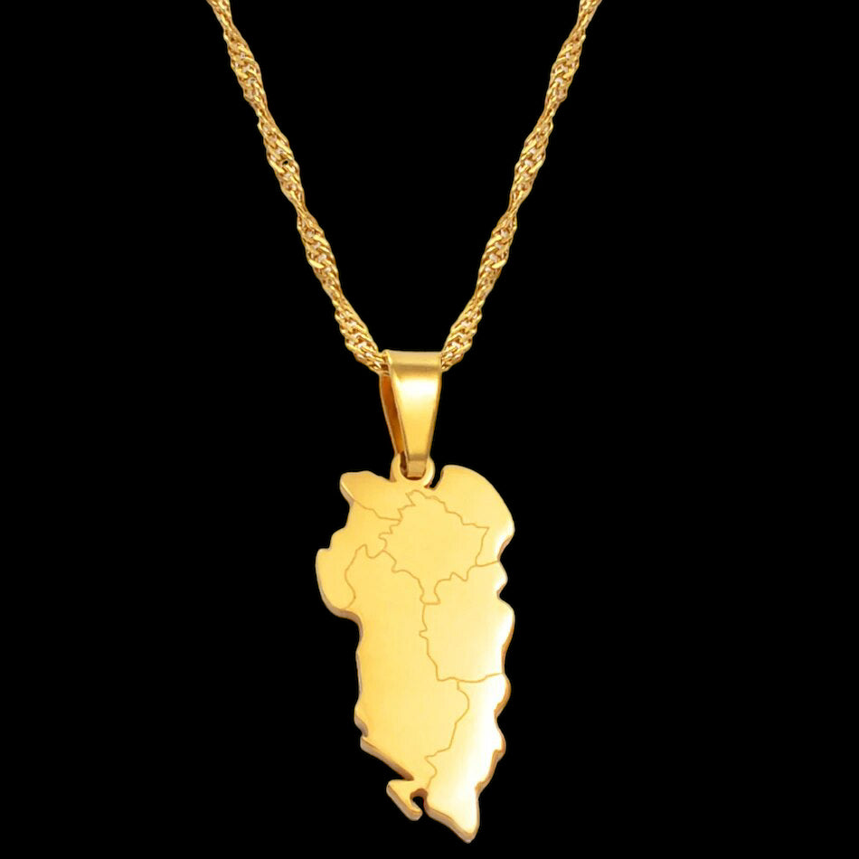 EDELSTAHL "ALBANIA V5" LÄNDERKETTE - ICERAIN JEWELRY