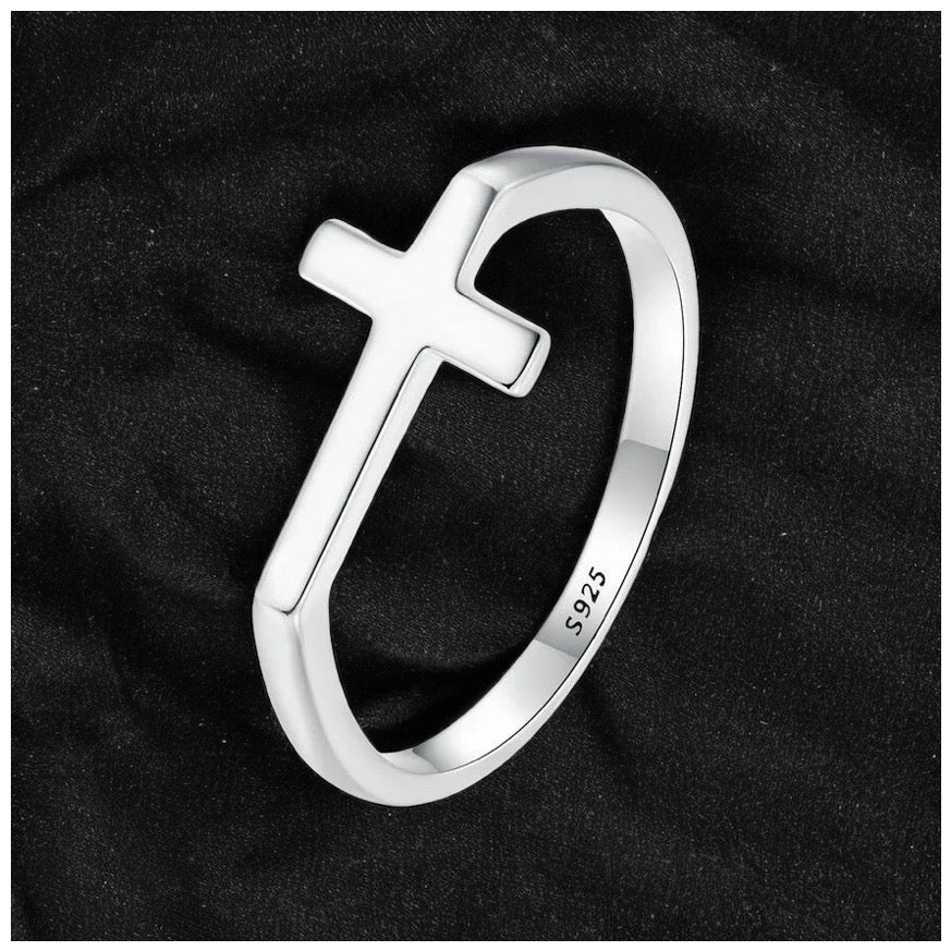 925S SILVER "CROSS" RING - ICERAIN JEWELRY