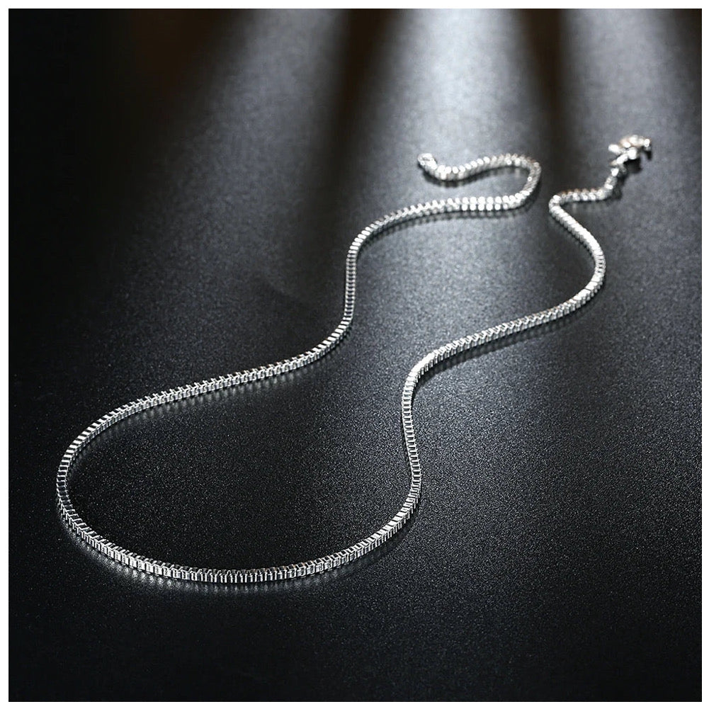 925S SILVER "BOX" KETTE - ICERAIN JEWELRY