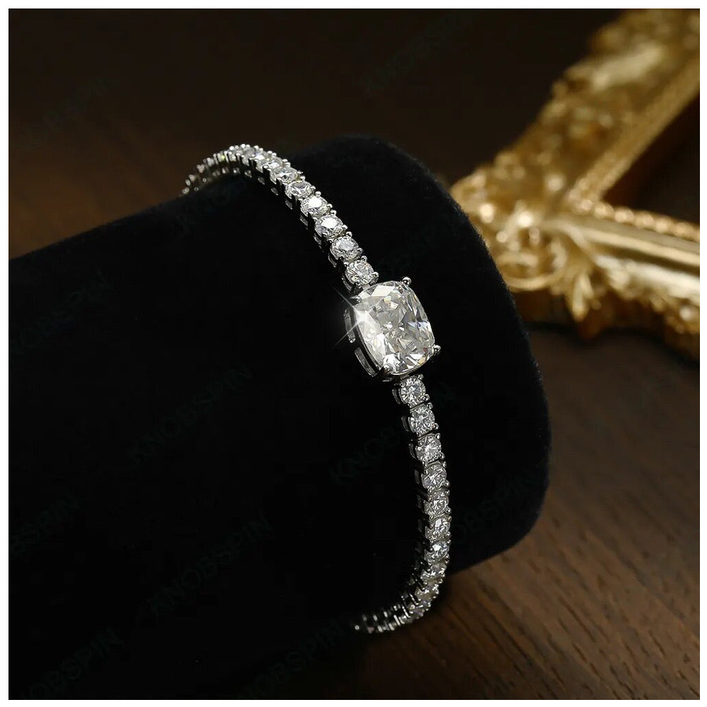 ICED OUT MOISSANITE "MATRIMONIO TENNIS" WEISSGOLD 925S SILVER ARMBAND - ICERAIN JEWELRY