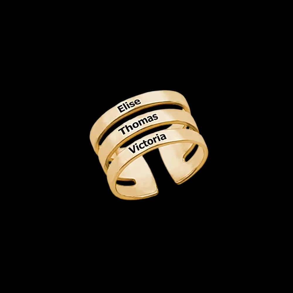 PERSONALISIERTER EDELSTAHL "PROMIZ" RING - ICERAIN JEWELRY