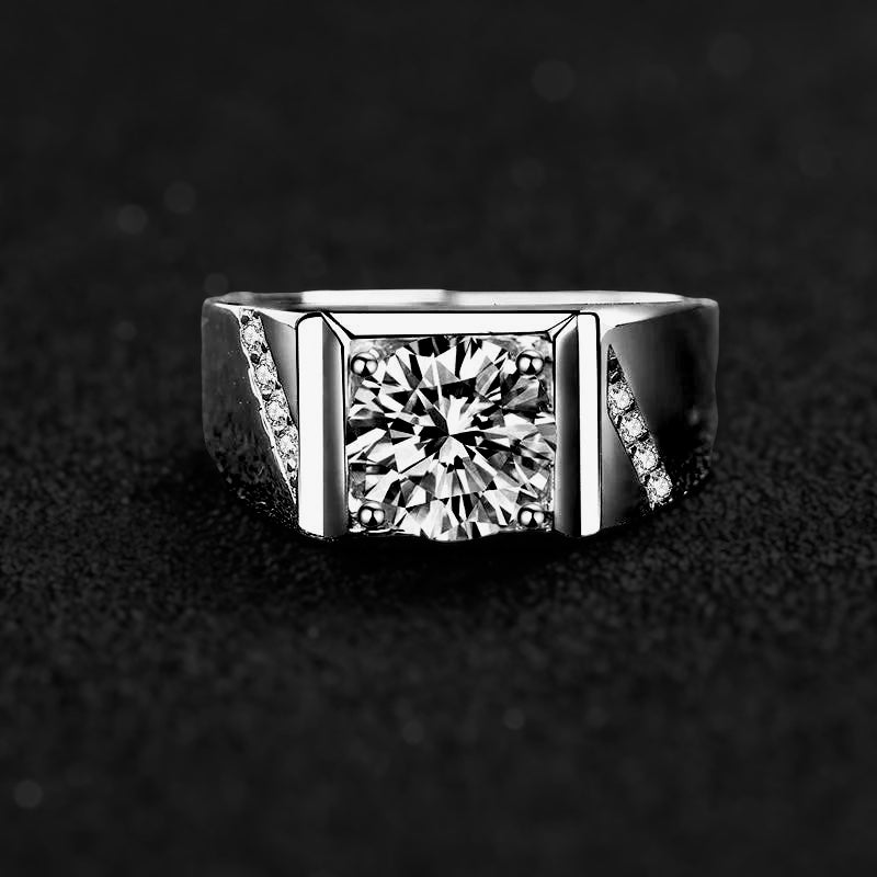 ICED OUT MOISSANITE "BRIDAL" WEISSGOLD 925S SILVER RING - ICERAIN JEWELRY