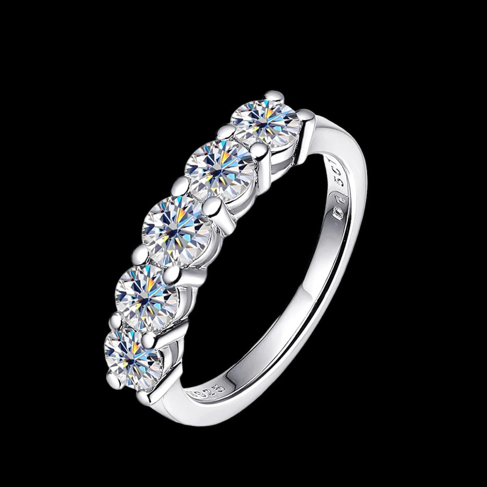 ICED OUT MOISSANITE "TRASOMA" WEISSGOLD 925S SILVER RING - ICERAIN JEWELRY