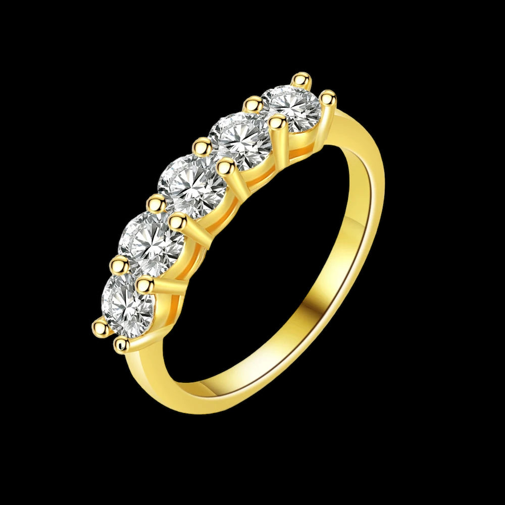 ICED OUT MOISSANITE "TRASOMA" WEISSGOLD 925S SILVER RING - ICERAIN JEWELRY