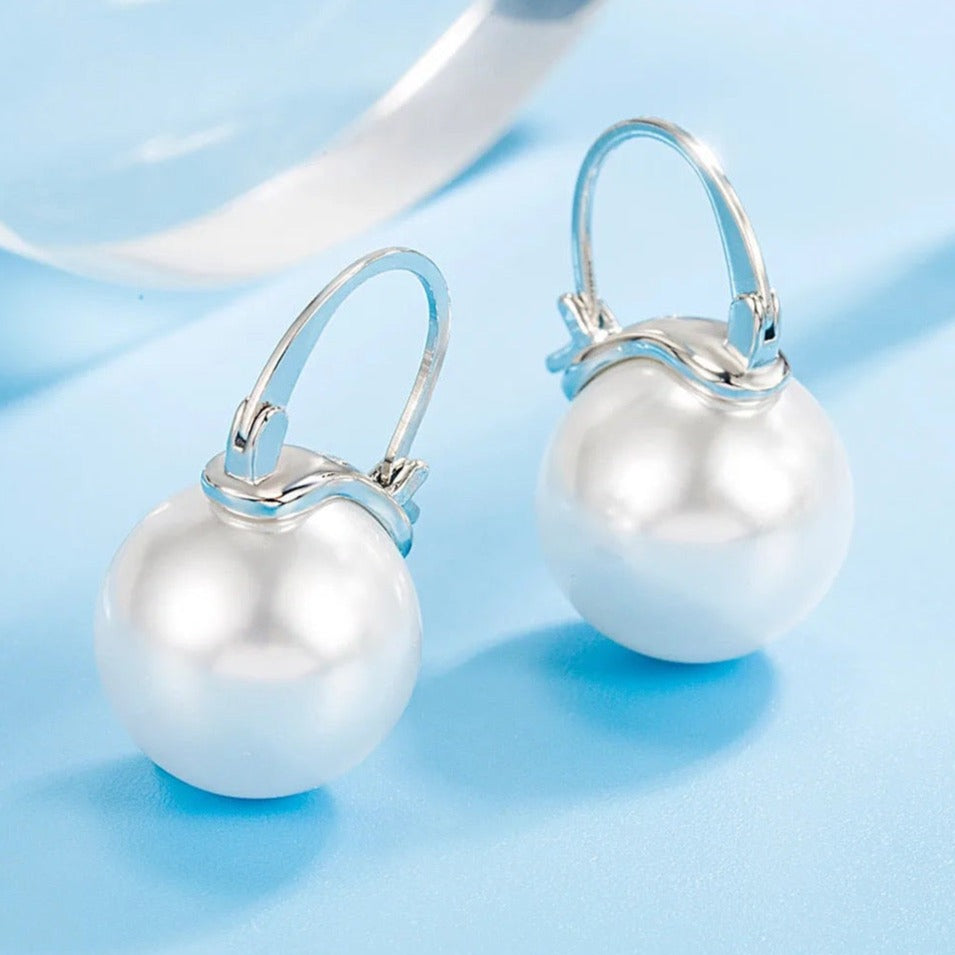 925S SILVER "PEARL" OHRRINGE - ICERAIN JEWELRY
