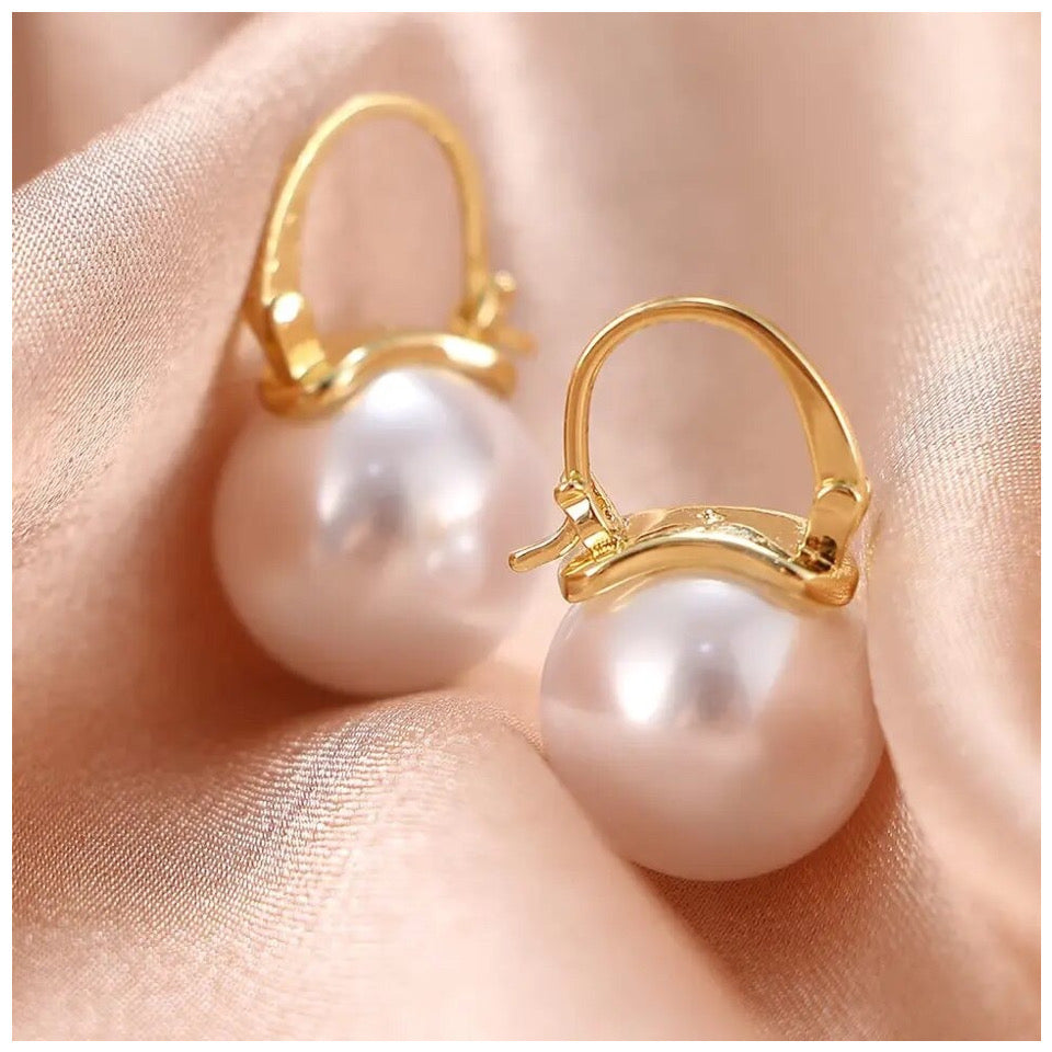925S SILVER "PEARL" OHRRINGE - ICERAIN JEWELRY