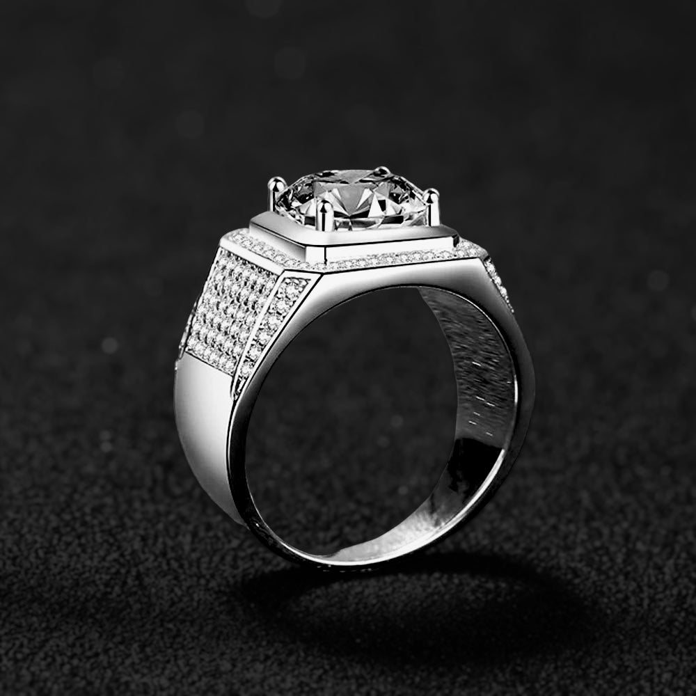 ICED OUT MOISSANITE "DAWN" WEISSGOLD 925S SILVER RING - ICERAIN JEWELRY