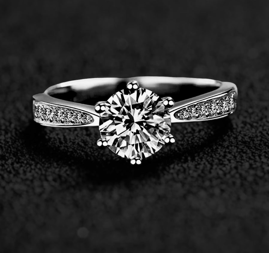 ICED OUT MOISSANITE "LUMIERE" WEISSGOLD 925S SILVER RING - ICERAIN JEWELRY