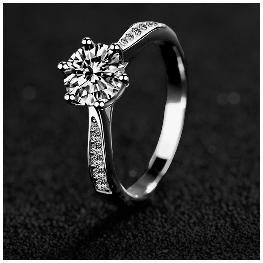 ICED OUT MOISSANITE "LUMIERE" WEISSGOLD 925S SILVER RING - ICERAIN JEWELRY