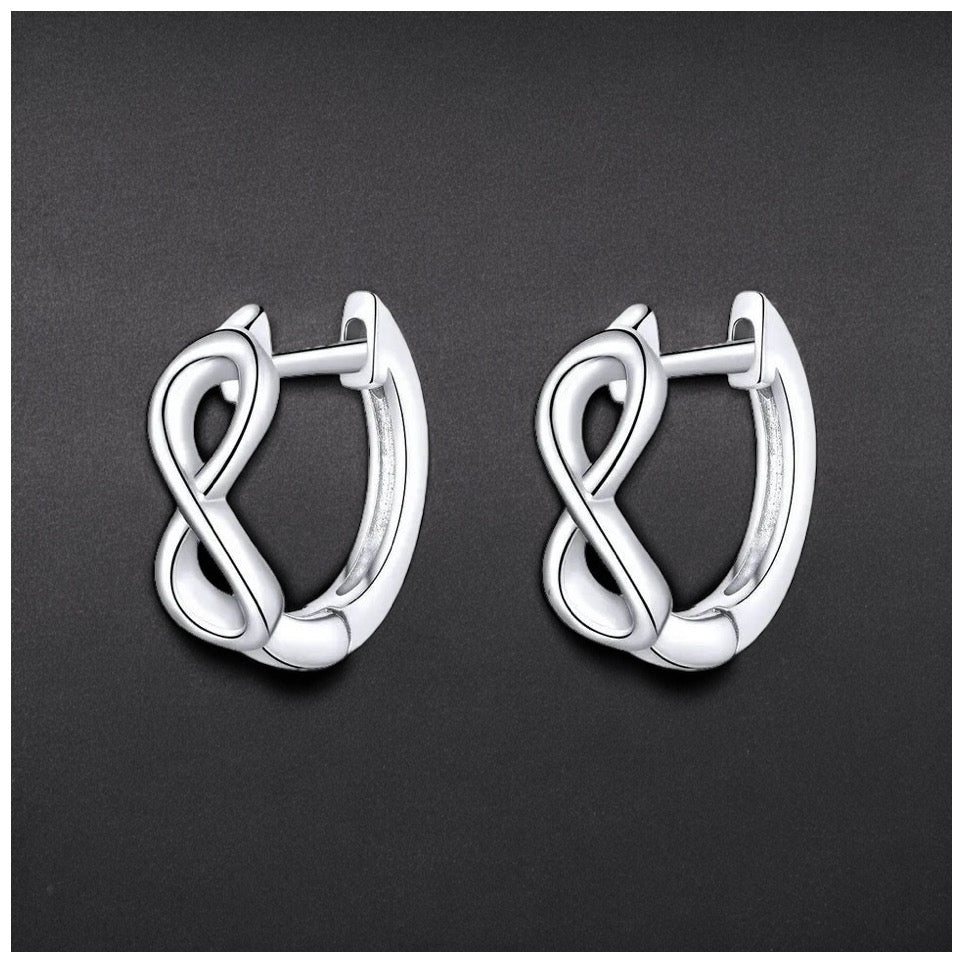 925S SILVER "INFINITY" OHRRINGE - ICERAIN JEWELRY