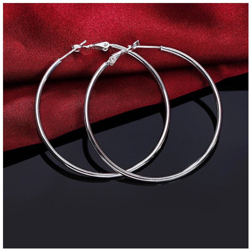 925S SILVER "HOOP" OHRRINGE - ICERAIN JEWELRY