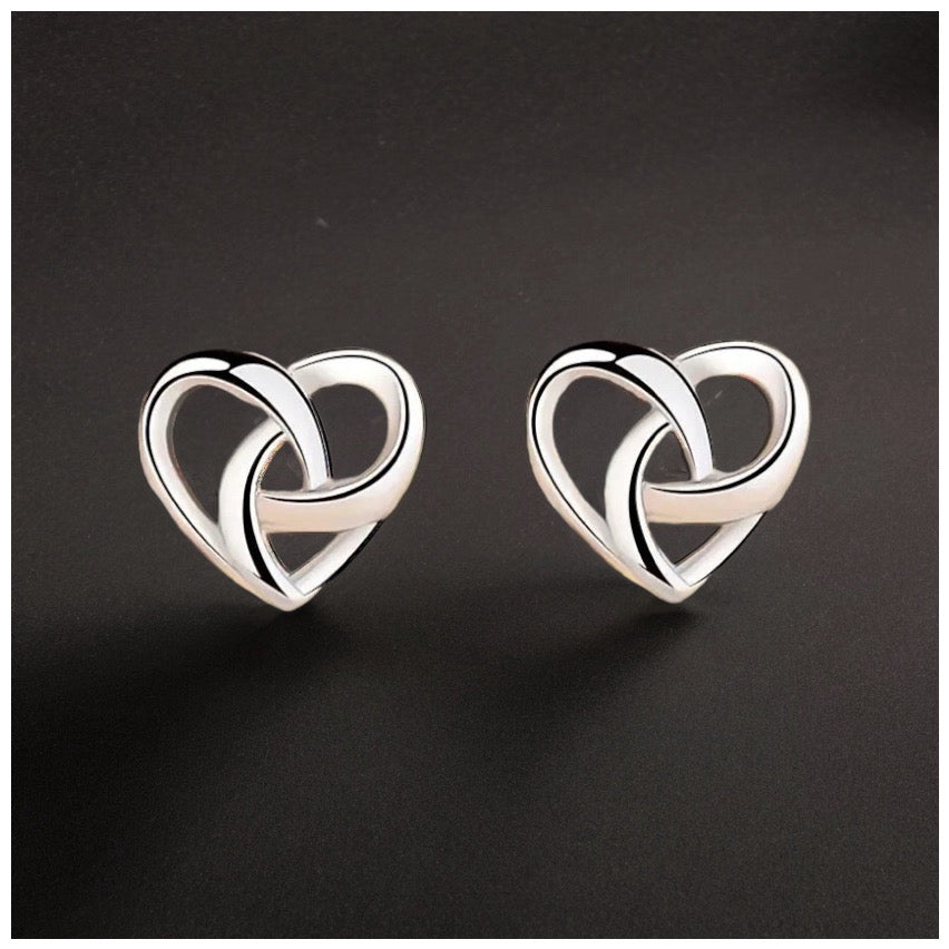 925S SILVER "HEART V4" OHRRINGE - ICERAIN JEWELRY