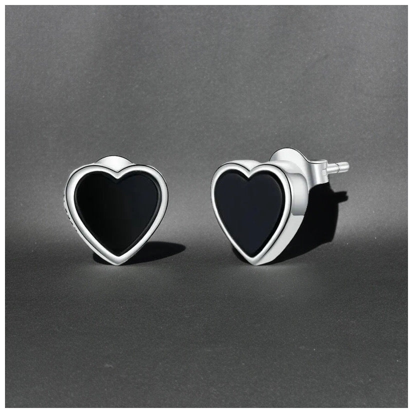 925S SILVER "HEART V7" OHRRINGE - ICERAIN JEWELRY