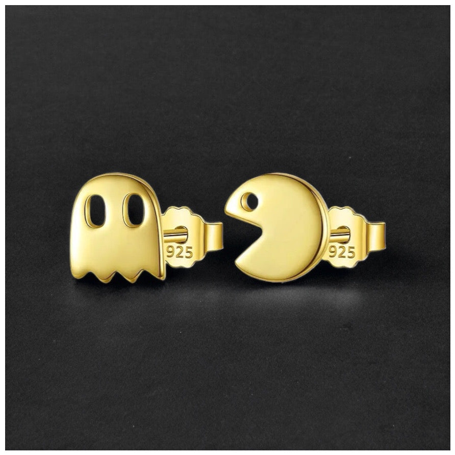 925S SILVER "GOLD PAC" OHRRINGE - ICERAIN JEWELRY