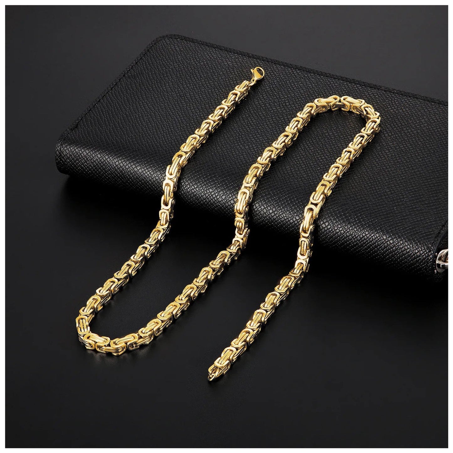 EDELSTAHL 4MM "GOLD KING" KETTE - ICERAIN JEWELRY
