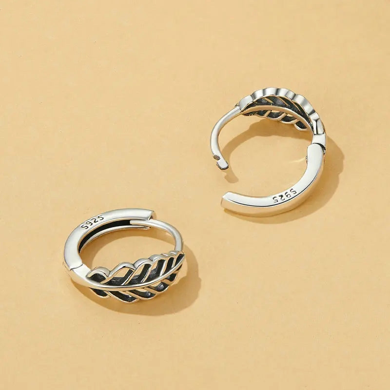 925S SILVER "LEAF" OHRRINGE - ICERAIN JEWELRY
