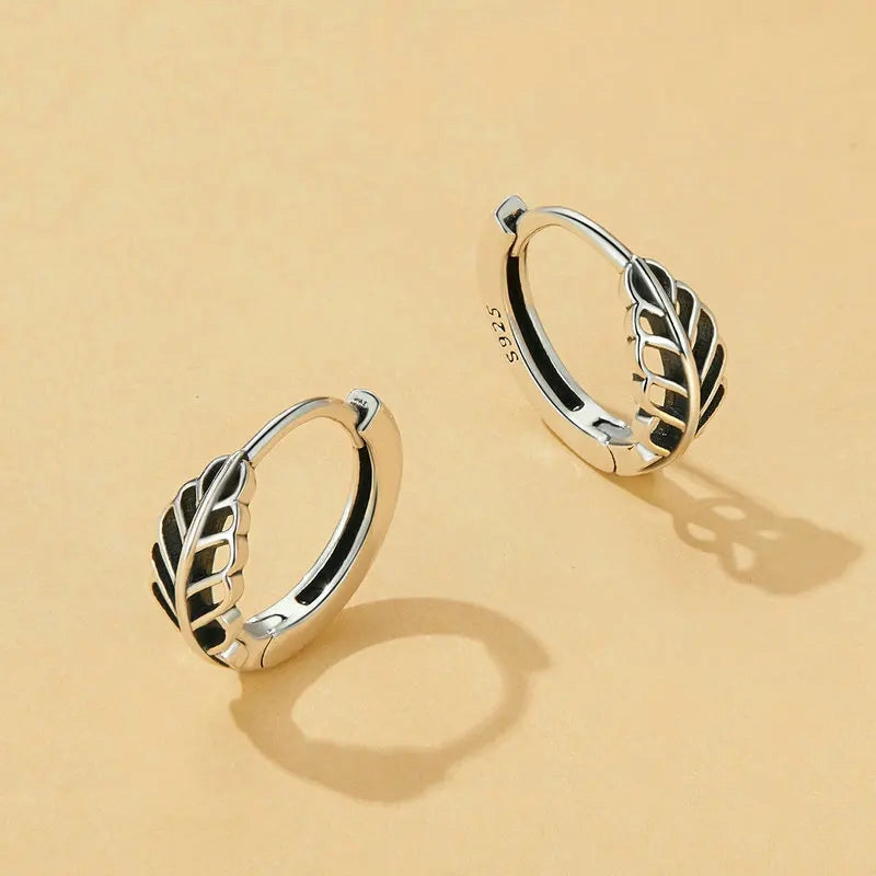 925S SILVER "LEAF" OHRRINGE - ICERAIN JEWELRY