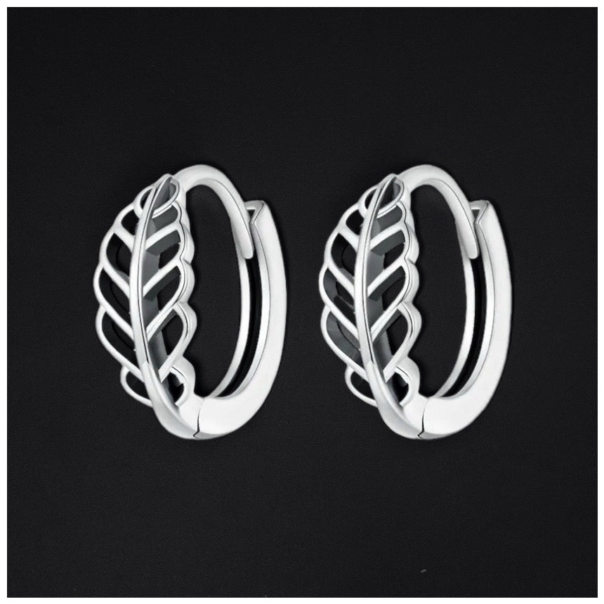 925S SILVER "LEAF" OHRRINGE - ICERAIN JEWELRY