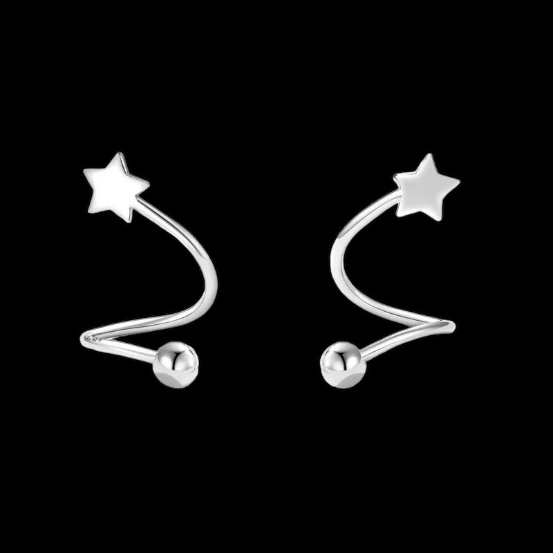 925S SILVER "SHOOTINGSTAR" OHRRINGE - ICERAIN JEWELRY