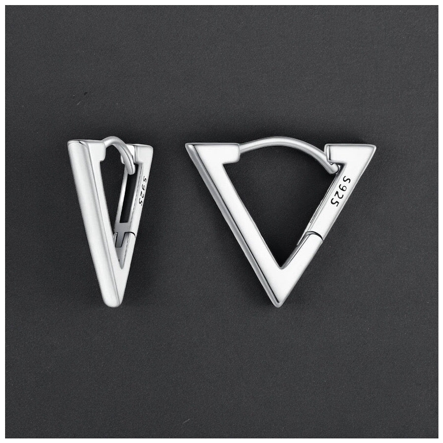 925S SILVER "TRIANGLE" OHRRINGE - ICERAIN JEWELRY