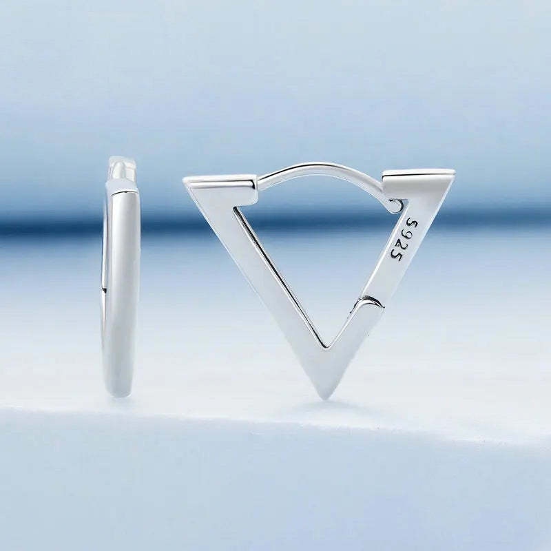 925S SILVER "TRIANGLE" OHRRINGE - ICERAIN JEWELRY