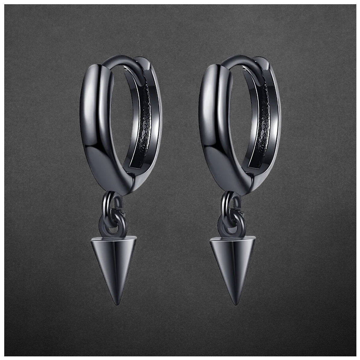 925S SILVER "BLACK PUNK" OHRRINGE - ICERAIN JEWELRY