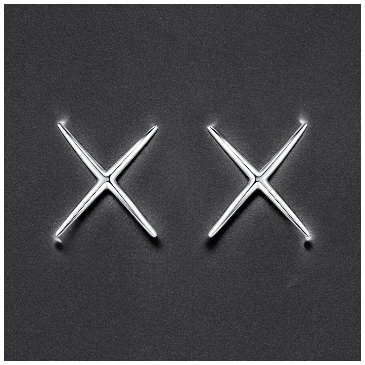 925S SILVER "SILVER X" OHRRINGE - ICERAIN JEWELRY