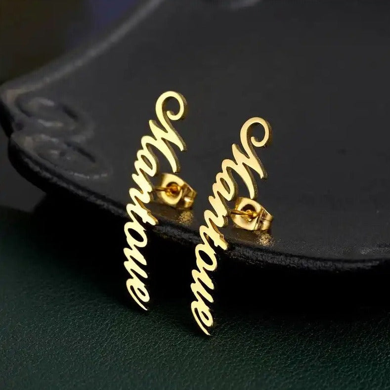 PERSONALISIERTE EDELSTAHL "PLATE" OHRRINGE - ICERAIN JEWELRY