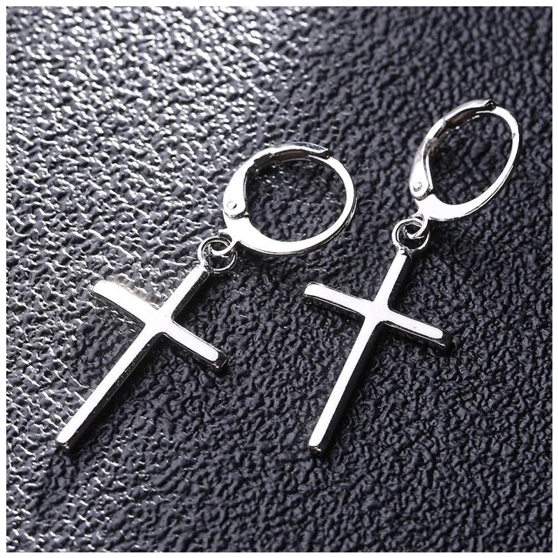 EDELSTAHL "CROSS" OHRRINGE - ICERAIN JEWELRY