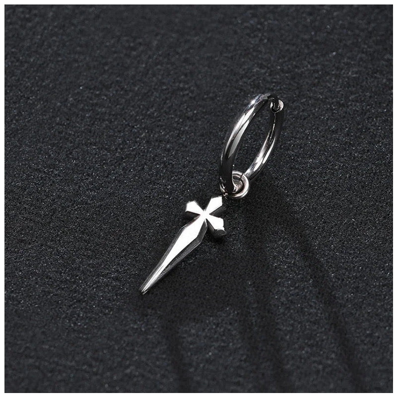 EDELSTAHL "CROSS V5" OHRRINGE - ICERAIN JEWELRY