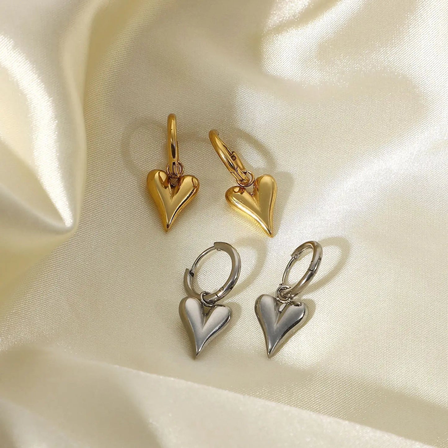 EDELSTAHL "HEART V2" OHRRINGE - ICERAIN JEWELRY