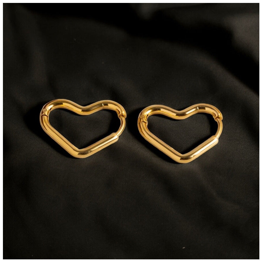EDELSTAHL "HEART V3" OHRRINGE - ICERAIN JEWELRY