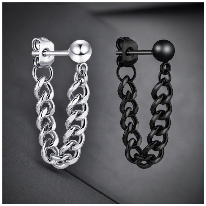 EDELSTAHL "CUBAN" OHRRINGE - ICERAIN JEWELRY